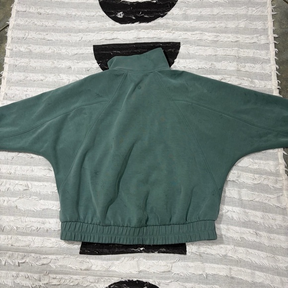 Lululemon Brushed Softstreme Full Zip Smoked Spruce Sz 6 Preppy Gorpcore Casual - Picture 13 of 13